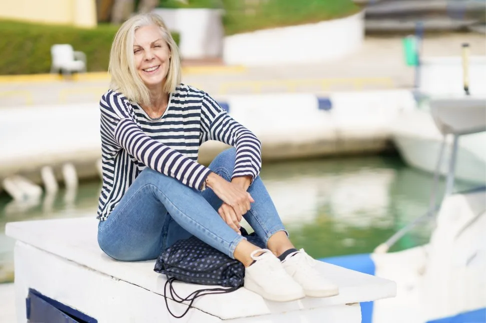 Stylish older women wearing flattering jean styles appropriate for their age