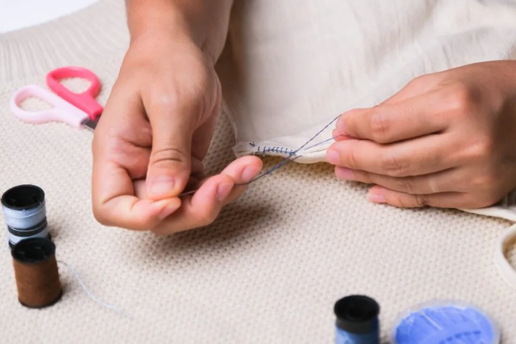 Hand sewing techniques and stitches