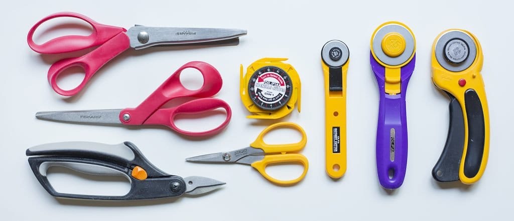 fabric scissors rotary cutters and cutting tools used for accurate fabric cutting in sewing
