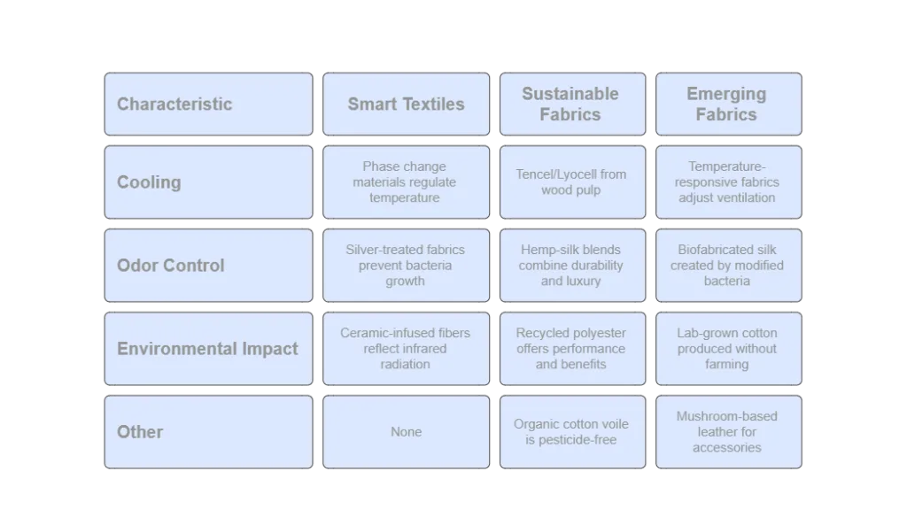 Modern fabric technology and innovations for summer wear