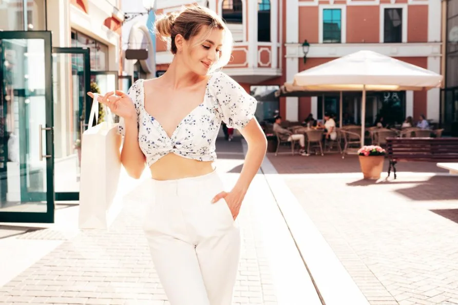 Diverse collection of tops showing different styles and cuts that flatter various body types and silhouettes