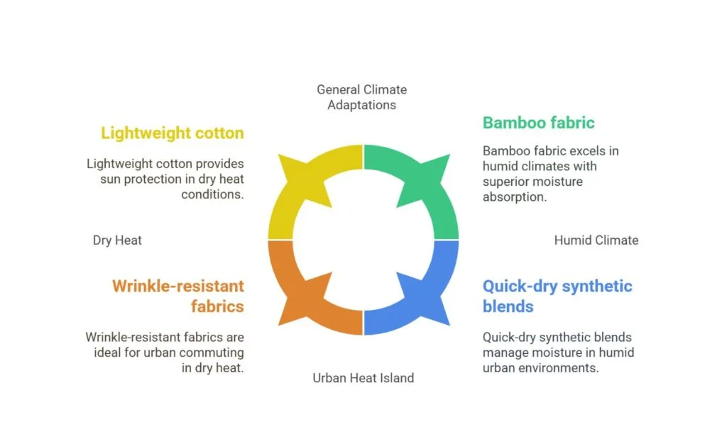 Regional climate-specific fabric strategies for summer