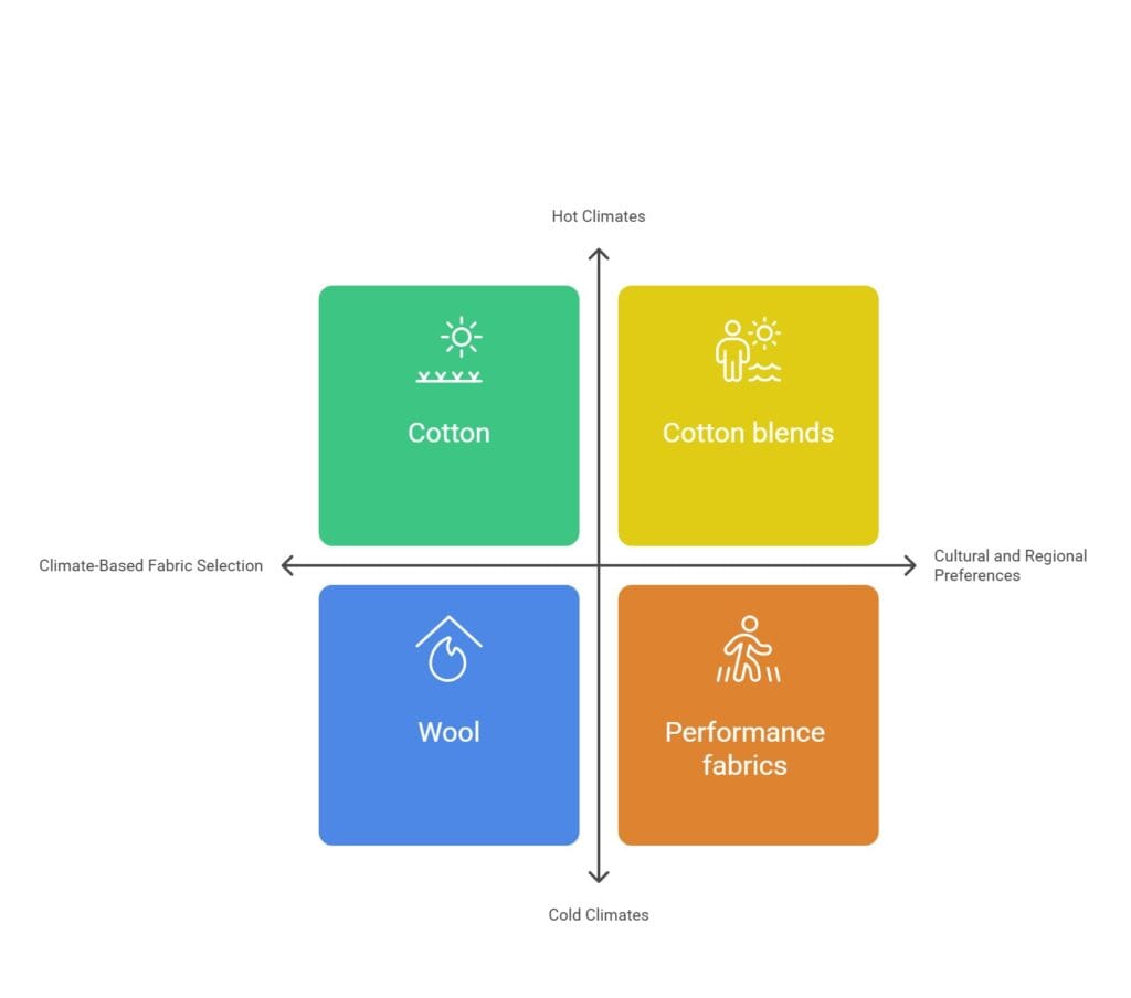 Regional Fabric Preferences and Climate Considerations - visual selection