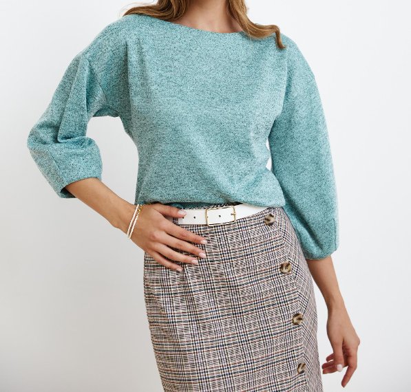 A closet with various skirts paired with different tops and accessories, showcasing fundamental styling combinations