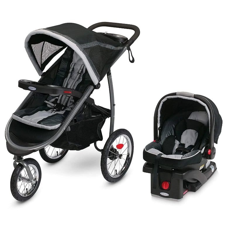 Graco FastAction Fold Jogger Travel System - Complete stroller and car seat combo for active parents
