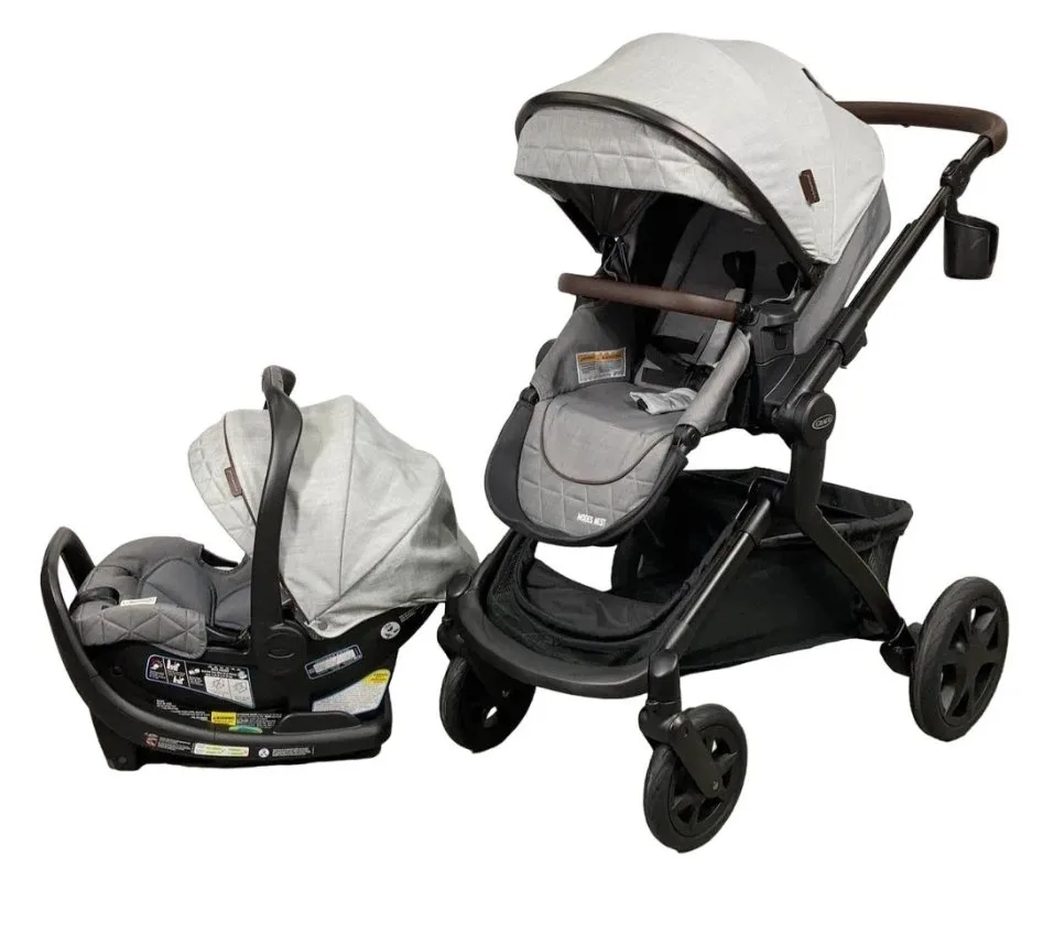 Graco Premier Modes Nest 3-in-1 Travel System with Slide2Me feature and SnugRide car seat