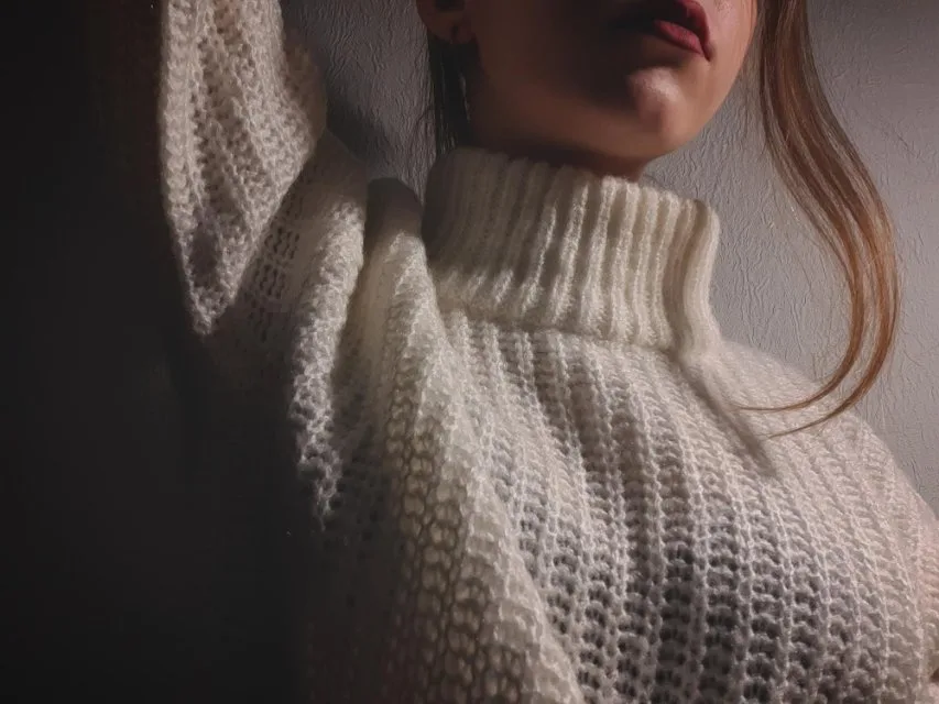 Chunky knit sweater example