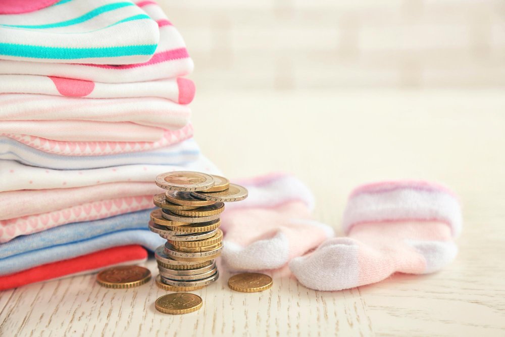 Visual representation of toddler clothing budget planning and cost analysis