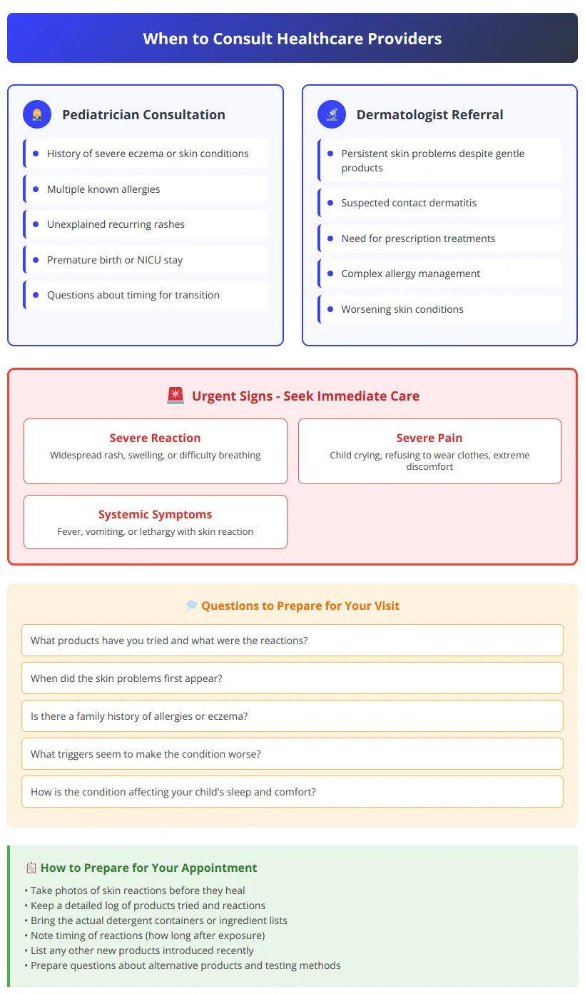 Special circumstances chart showing extended care needs for premature babies and children with medical conditions