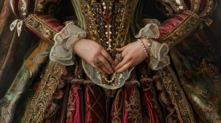Renaissance Clothing and Style - Historical garments featuring elaborate lace trim, rich fabrics, and period-appropriate construction
