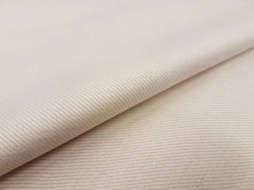 Cotton twill fabric samples showing different weights and textures side by side