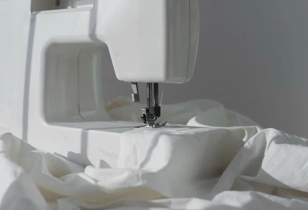 Expert sewing techniques for cotton batiste fabric showing proper tools, seaming methods, and construction details