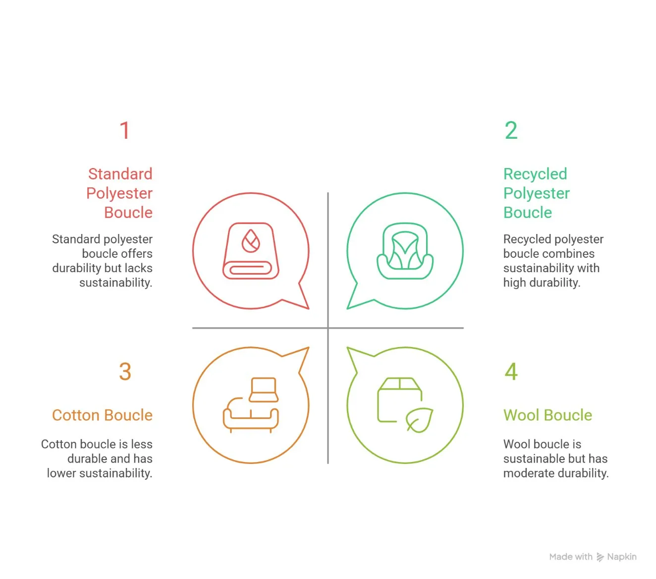 Sustainable and eco-friendly boucle fabric options with natural fibers