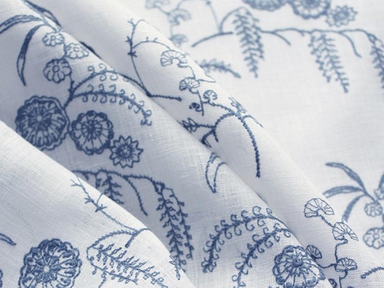 Characteristics and Types of Chintz - Close-up of glazed chintz fabric showing various patterns and finishes