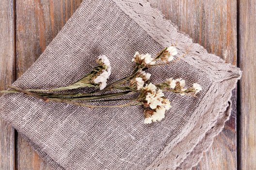 Step by step process of making linen fabric from flax plant