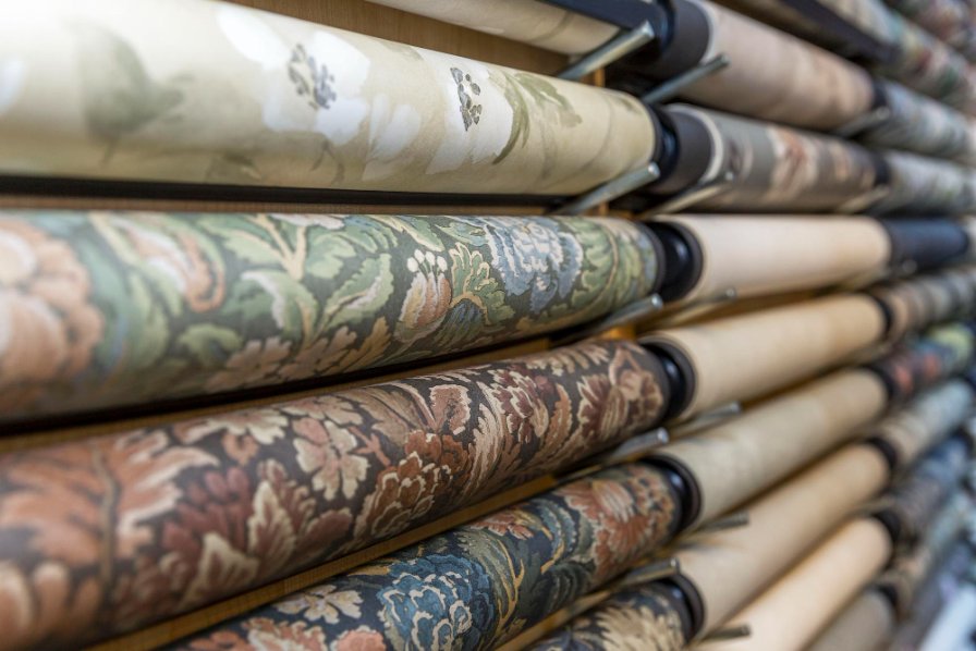 Close-up of high-quality damask fabric showing thread count and weave quality