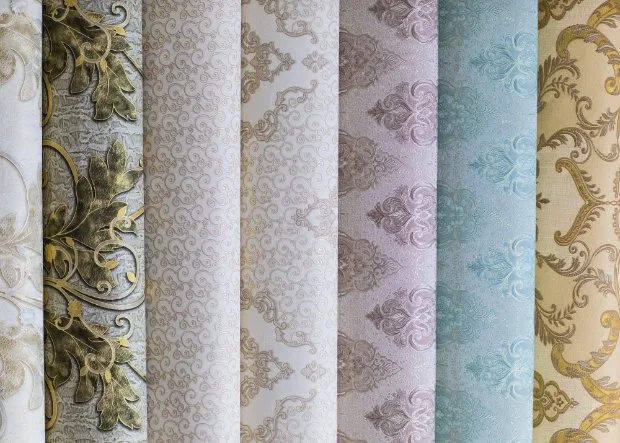 Comparison of single and double damask fabric showing thread count and weave differences