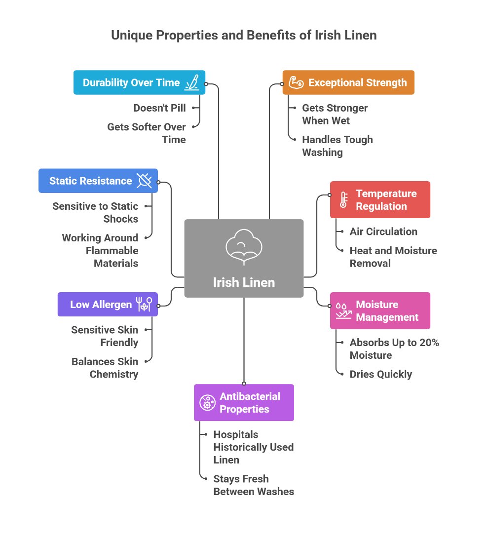 Irish linen properties and scientific benefits for health and comfort