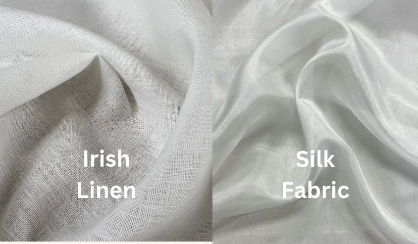 Comparison of linen and silk fabric characteristics