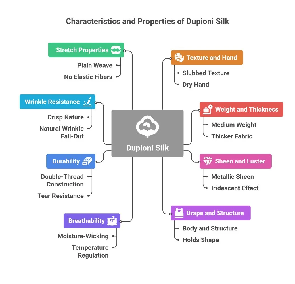 Close up of light blue Dupioni silk fabric with natural slub texture