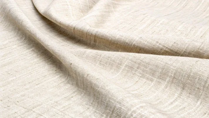 traditional Irish linen fabric with natural texture and fine weave