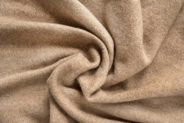 Cashmere fabric with an ultra soft texture and fine woven surface