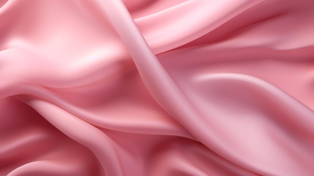 Soft folds of pink silk satin fabric showing its timeless elegance and historical connection to luxury textiles