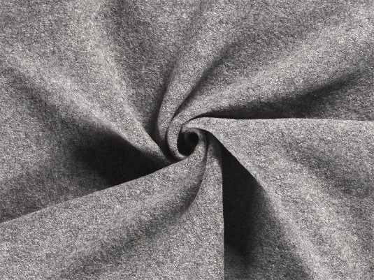 Boiled wool fabric with dense texture and felted surface