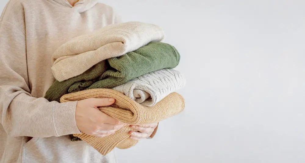 Proper lambswool care including gentle washing, folding, and storage