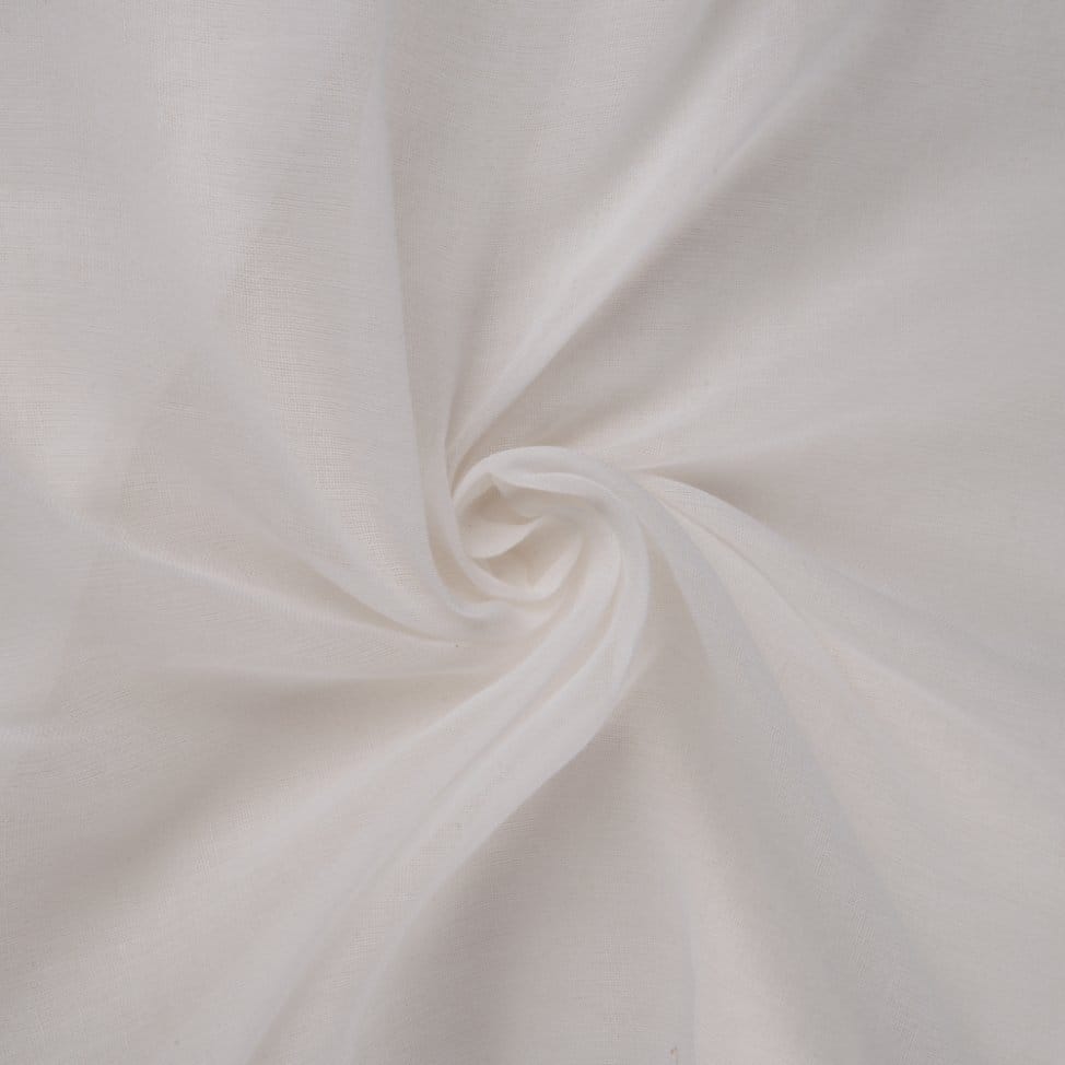 Cotton chiffon fabric with soft texture and semi sheer lightweight weave