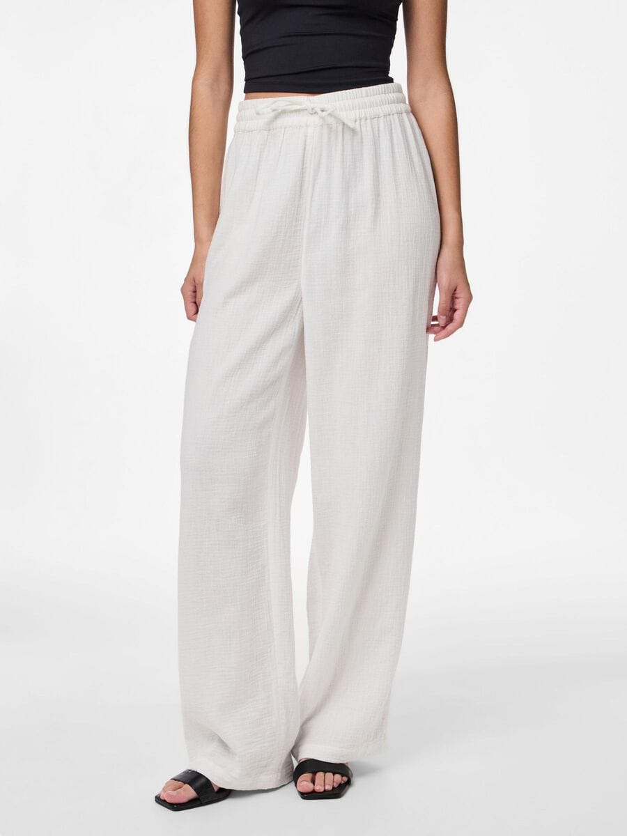 Cloud Dancer wide leg trousers