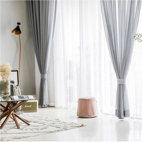 Cotton chiffon sheer curtains filtering natural light in a modern living space