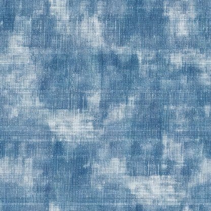 Light blue moon washed denim fabric with cloudy faded patches and soft washed texture.